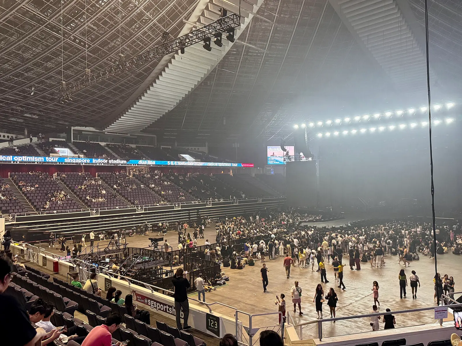 Interior of the Singapore Indoor Stadium before a concert